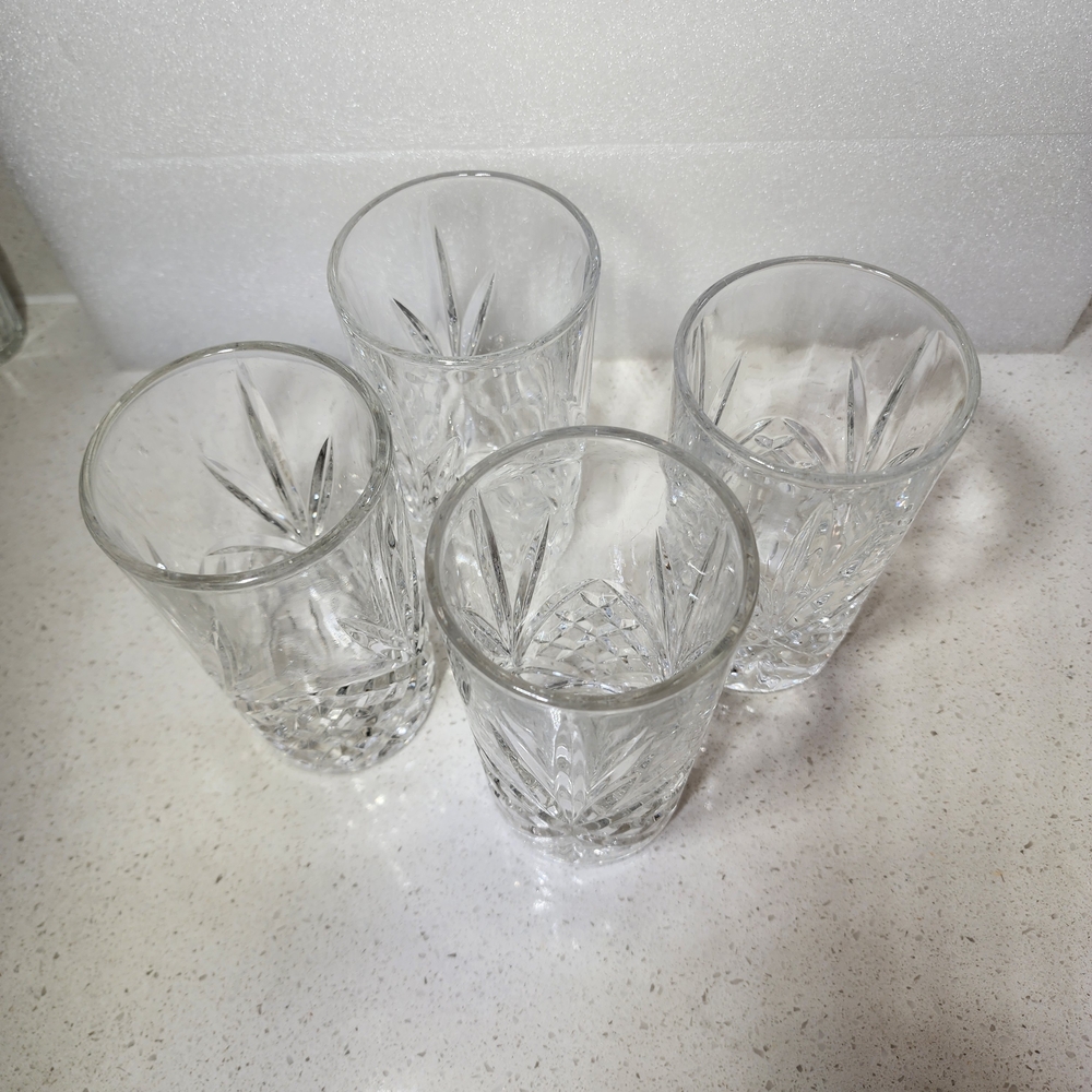 Set Of 4 Godinger Dublin Crystal Glass Set - Picture 9 of 9